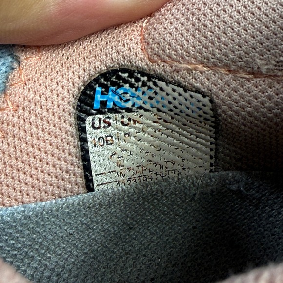 Hoka Women's Peach Orange White Athletic Running Shoes - Picture 9 of 10